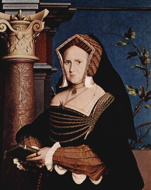 Portrait of rich lady by Hans Holbein